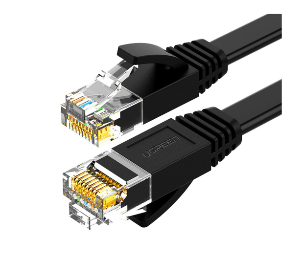 UGREEN Płaski kabel sieciowy  NW102 Ethernet RJ45 Cat.6 UTP 3m czar - 1489201 - zdjęcie